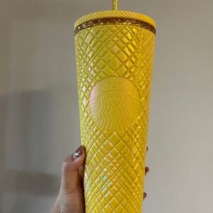 Starbucks Vibrant Yellow Textured Tumbler